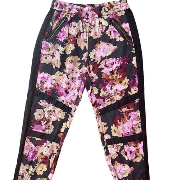 ANTHROPOLOGIE Lilka Floral Huntington Beach Moto Ankle Pants - Picture 1 of 7